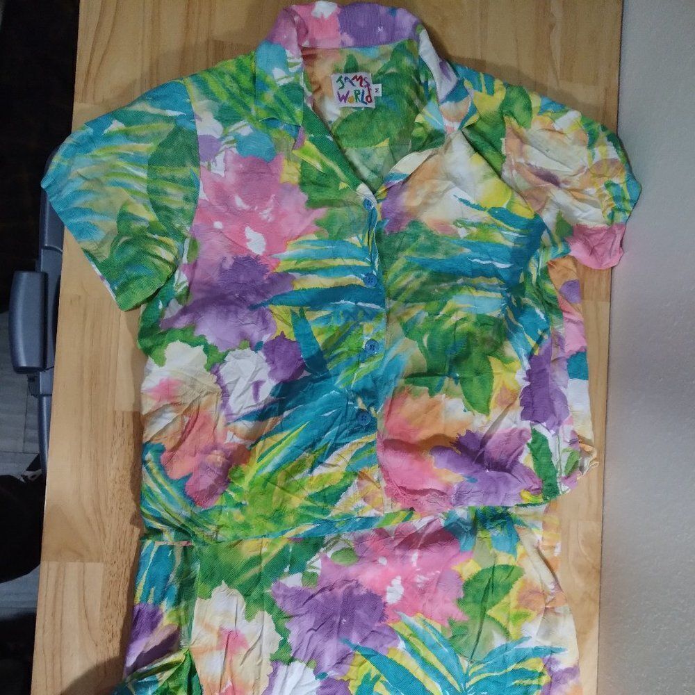 Vintage Jams World Shirt & Skirt 2 Piece Set